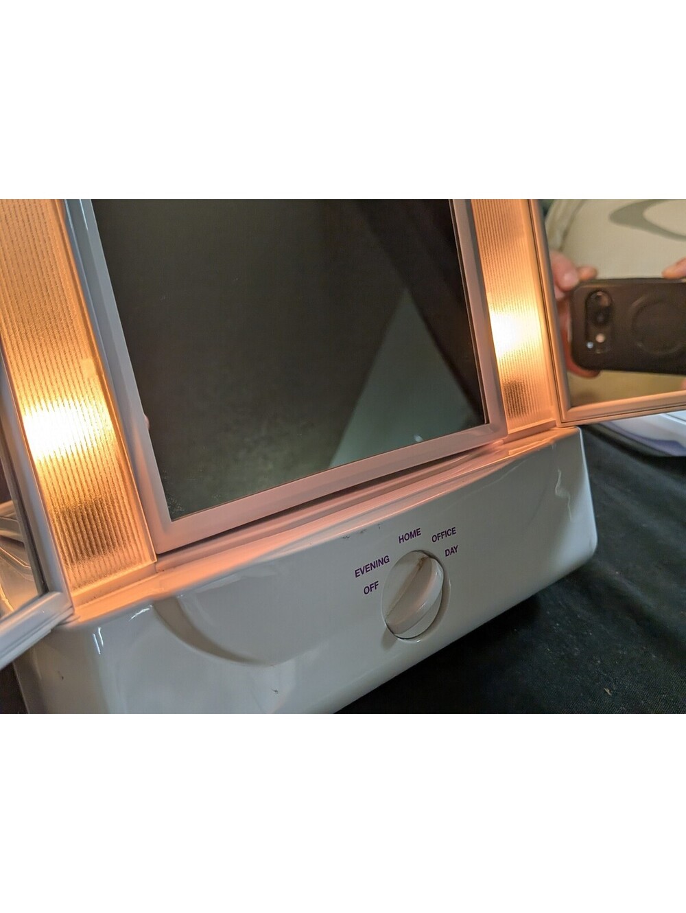 Vintage Conair Lighted Makeup Vanity Mirror 4 Settings Evening Home Office Day